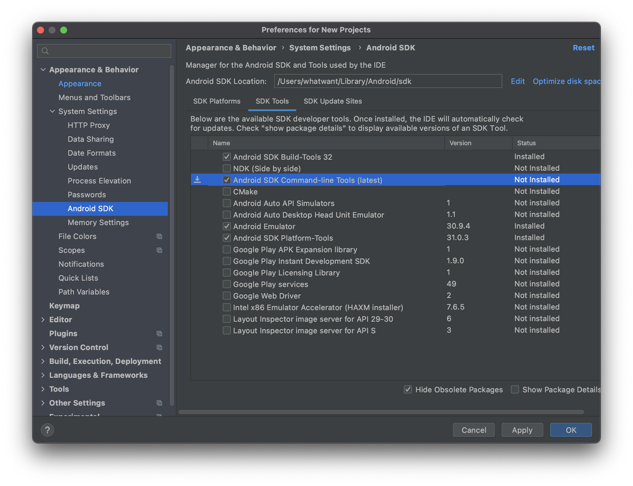 Android Studio Setting